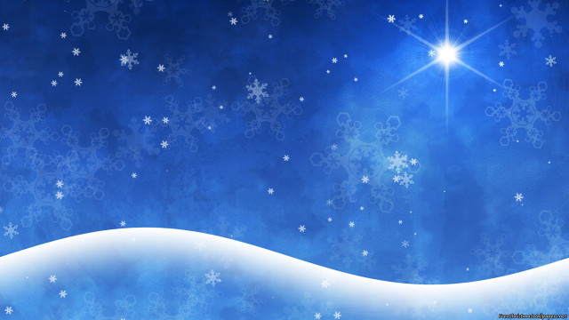 Blue background snowflakes star sky free wallpaper for desktop - medium preview image