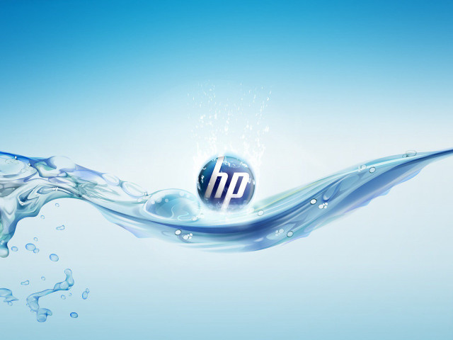 Water splash hp logo water free wallpaper for desktop - medium preview image