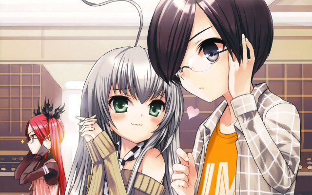 Anime characters room cat head free wallpaper for desktop - medium preview image