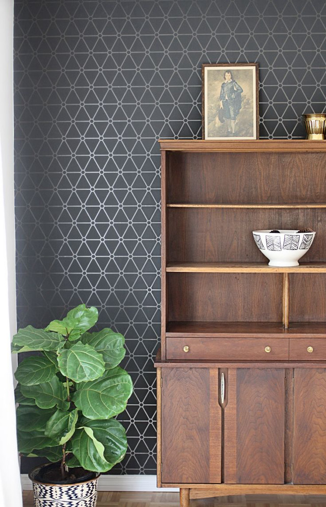 Wooden cabinet bowl potted plant free wallpaper for mobile - medium preview image