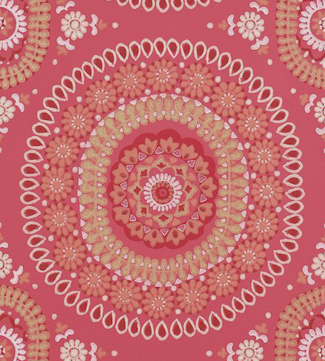 Pink red circular design white free wallpaper for tablet - medium preview image