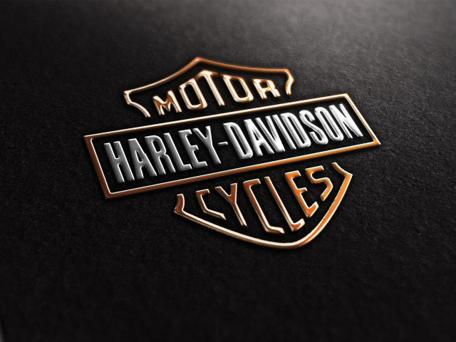 Harley davidson logo black gold #2 free wallpaper for desktop - medium preview image