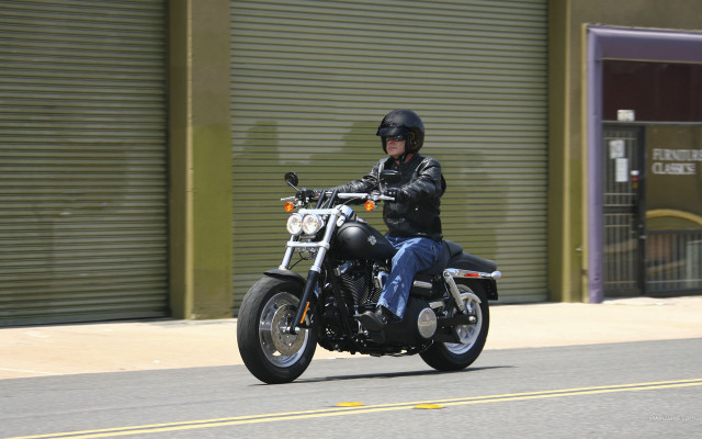 Man motorcycle police precisionism digital free wallpaper for desktop - medium preview image