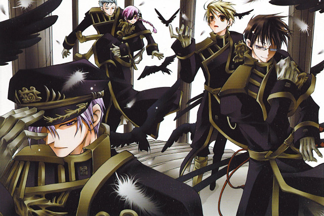 Anime characters window bats flying free wallpaper for desktop - medium preview image