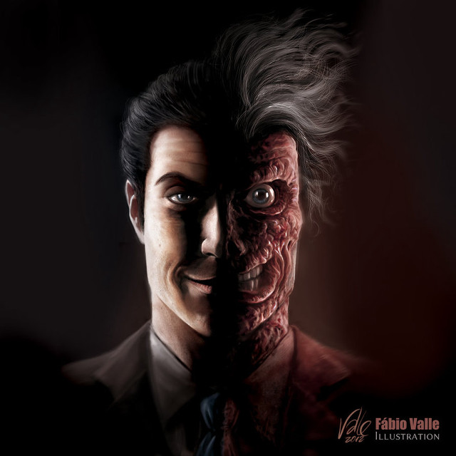 Creepy man tie head expression free wallpaper for tablet - medium preview image