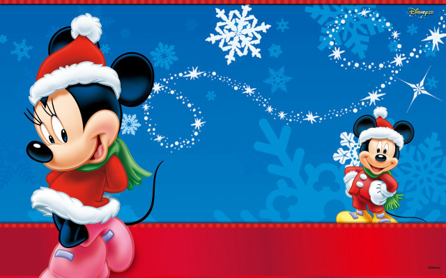 Mickey mouse christmas card santa free wallpaper for desktop - medium preview image