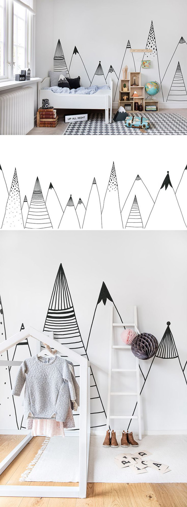 Bedroom bed mountains wall ladder free wallpaper for mobile - medium preview image