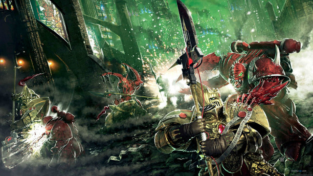 Group people forest sword red free wallpaper for desktop - medium preview image