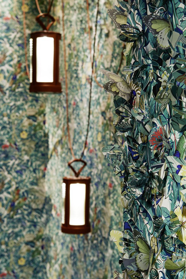 Hanging lights floral wallpaper decorative free wallpaper for mobile - medium preview image