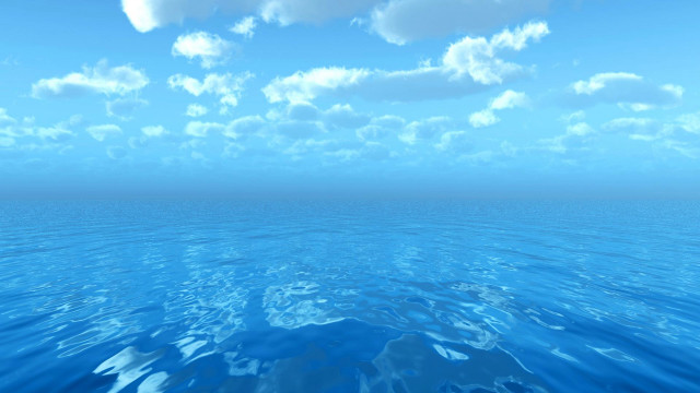 Blue ocean clouds sky above free wallpaper for desktop - medium preview image