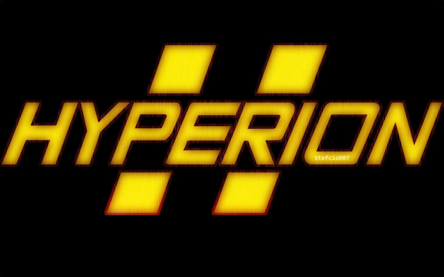 Yellow black logo hyperion black free wallpaper for desktop - medium preview image