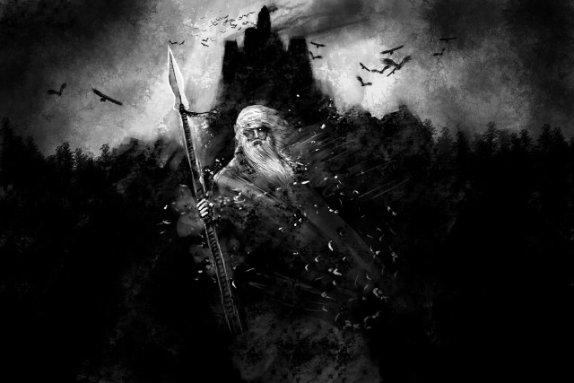 Man long white beard sword free wallpaper for desktop - medium preview image