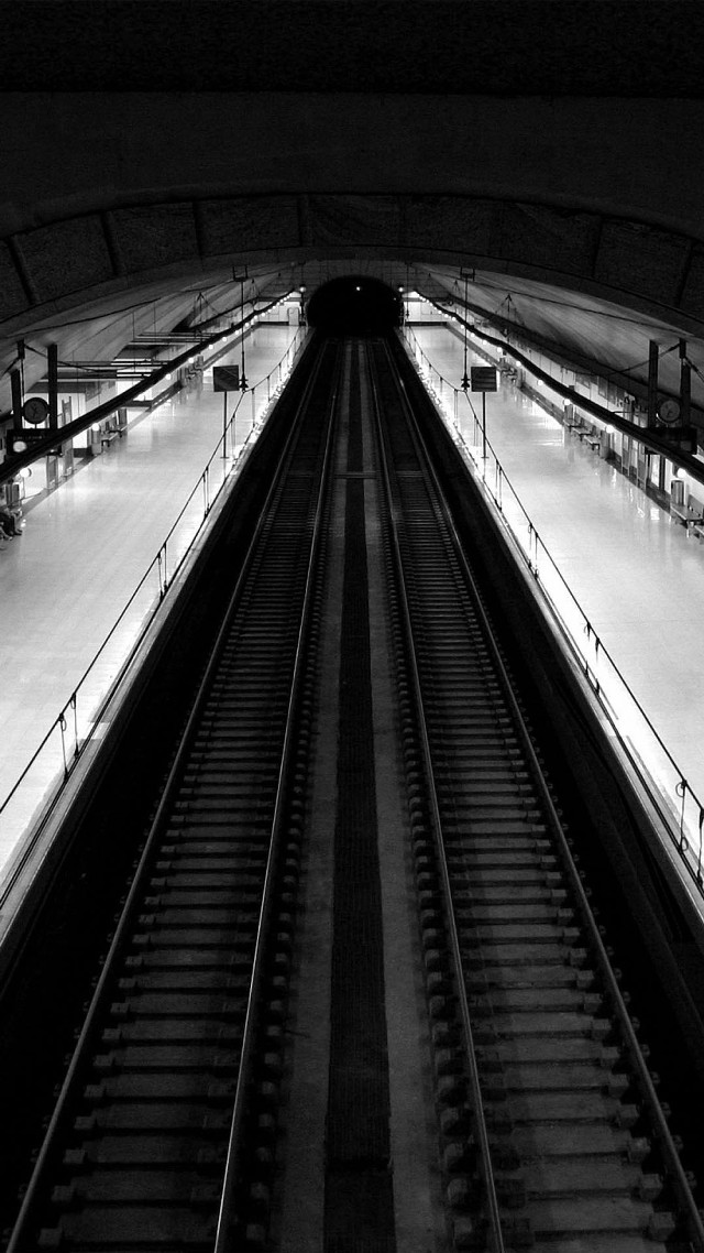 Train station train tunnel light free wallpaper for mobile - medium preview image