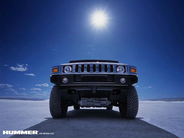 Hummer truck desert sun blue free wallpaper for desktop - medium preview image