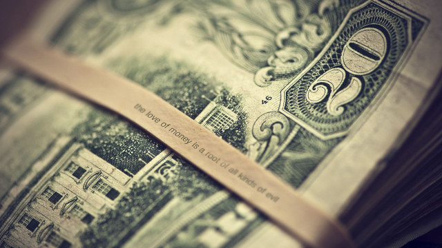 Twenty dollar bills brown ribbon #2 free wallpaper for desktop - medium preview image