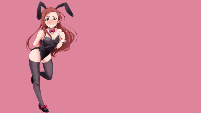 Woman bunny ears black dress free wallpaper for desktop - medium preview image