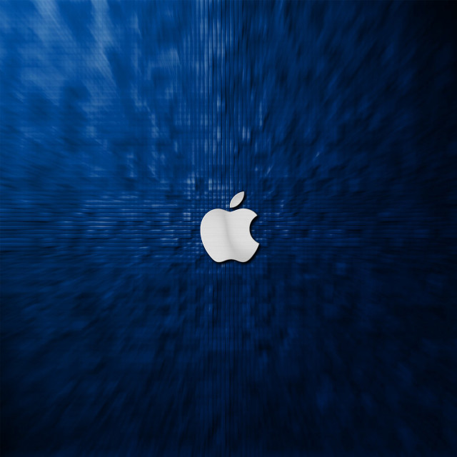 Blue apple logo blurry background free wallpaper for tablet - medium preview image