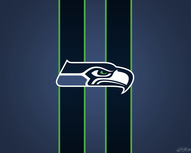 Seattle football team logo striped free wallpaper for desktop - medium preview image