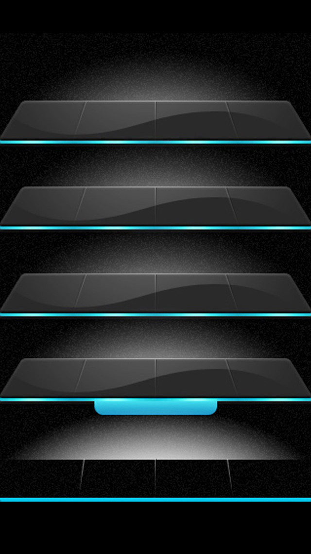 Shelves blue lights black background free wallpaper for mobile - medium preview image