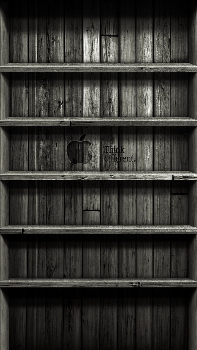 Wooden shelf apple dark room free wallpaper for mobile - medium preview image