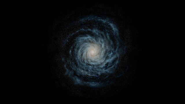 Spiral galaxy black background blue free wallpaper for desktop - medium preview image