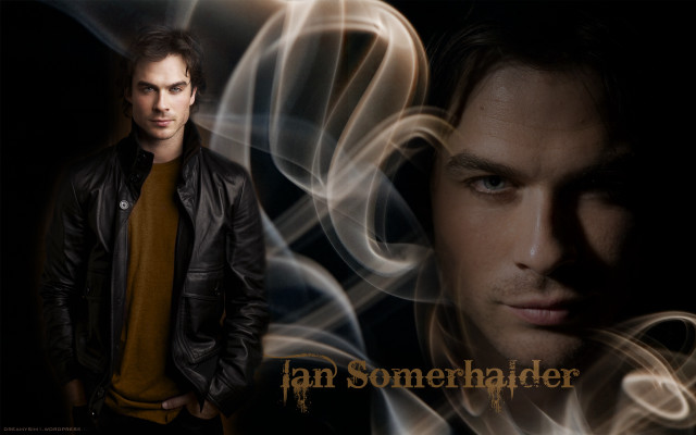 Man leather jacket smoke black free wallpaper for desktop - medium preview image