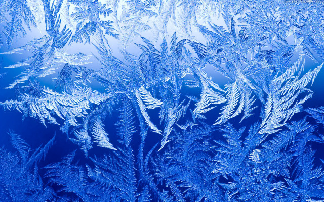 Frosted window closeup blue ice free wallpaper for desktop - medium preview image