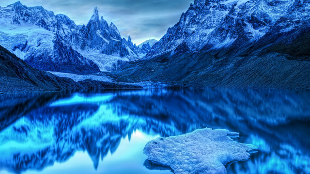 Mountain range lake snow covered #6 free wallpaper for desktop - medium preview image