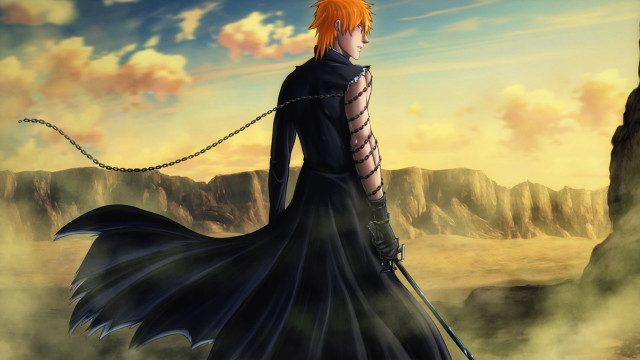 Man orange hair black dress free wallpaper for desktop - medium preview image