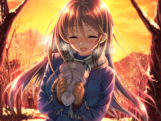 Girl long hair white object free wallpaper for desktop - medium preview image