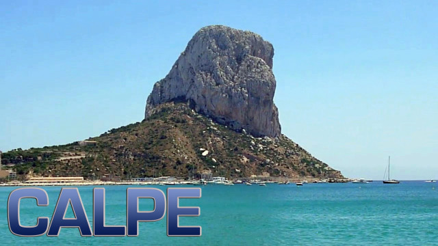Calpe large rock water boat free wallpaper for desktop - medium preview image