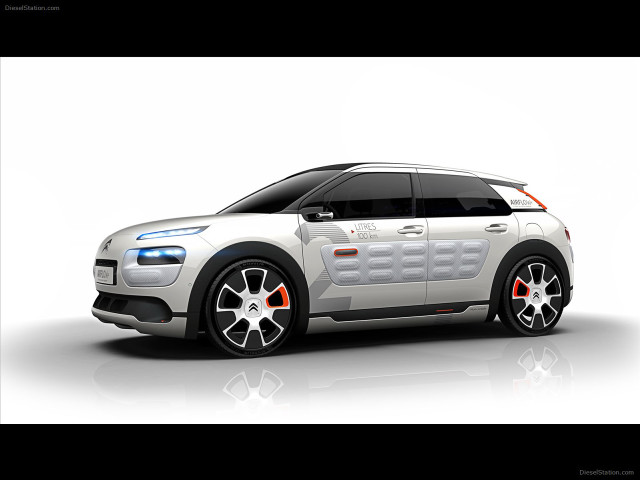 White car orange rims reflection free wallpaper for desktop - medium preview image