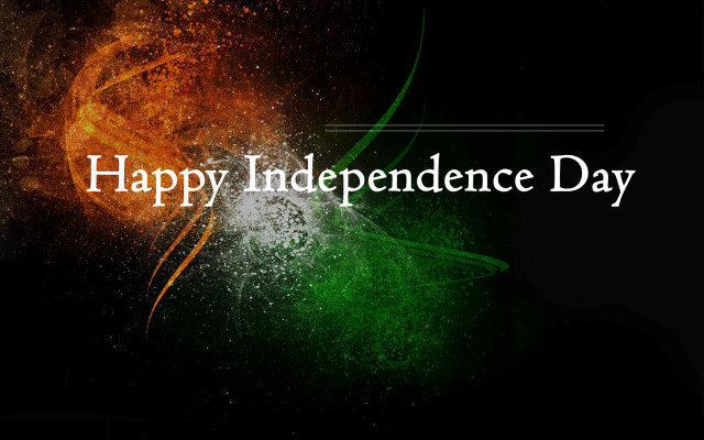 Green orange background happy independence free wallpaper for desktop - medium preview image