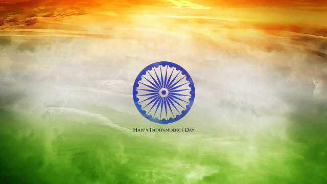 Indian flag sky clouds background free wallpaper for desktop - medium preview image