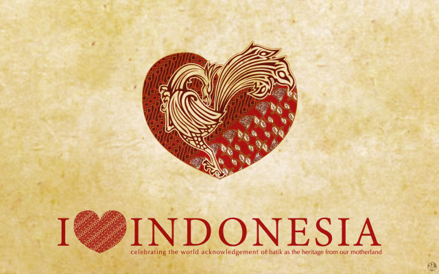 Heart shaped bird indonesia red free wallpaper for desktop - medium preview image