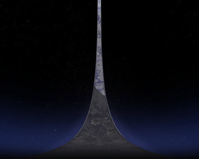 Tall tower sky background stars free wallpaper for desktop - medium preview image