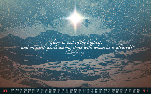 Star snowy mountain bible verse free wallpaper for desktop - medium preview image