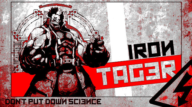 Red white poster man gun free wallpaper for desktop - medium preview image