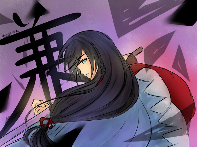 Woman long hair sword in #5 free wallpaper for desktop - medium preview image