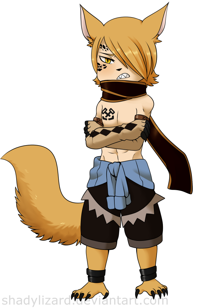 Cartoon fox tail character shirt free wallpaper for mobile - medium preview image