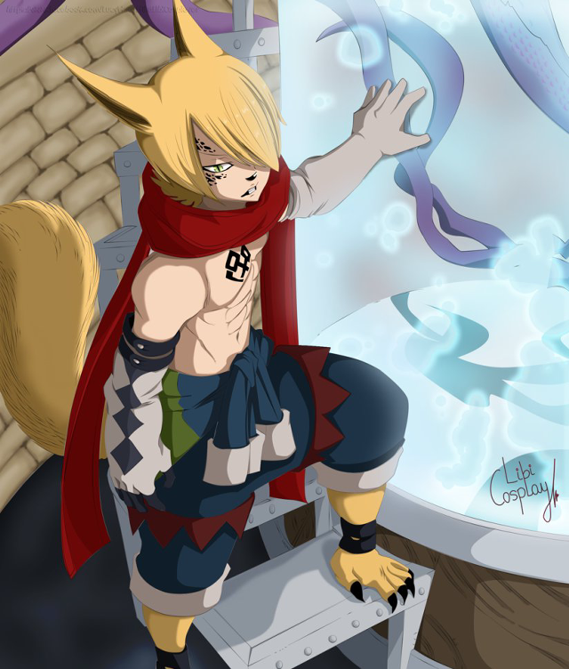 Fox boy anime furry portrait free wallpaper for tablet - medium preview image