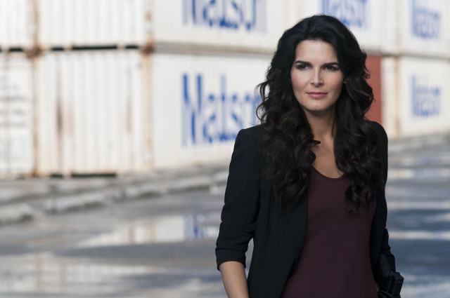 Woman standing shipping containers hands free wallpaper for desktop - medium preview image