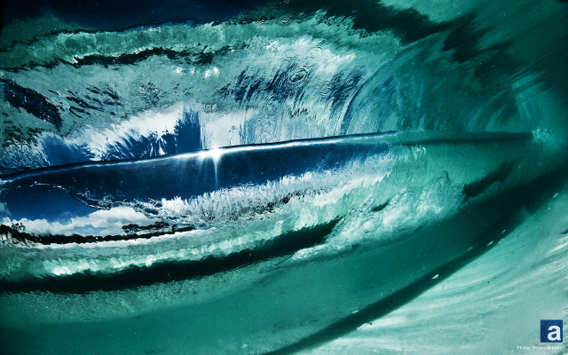 Close up ocean wave blue free wallpaper for desktop - medium preview image