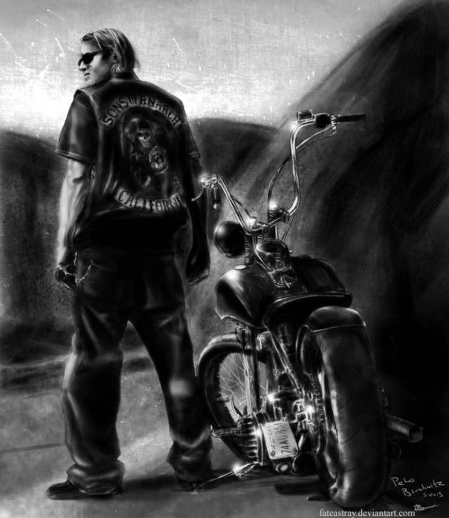 Man motorcycle skull biker jacket free wallpaper for tablet - medium preview image