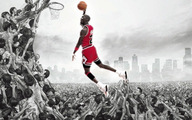 Man red jersey basketball crowd #2 free wallpaper for desktop - medium preview image