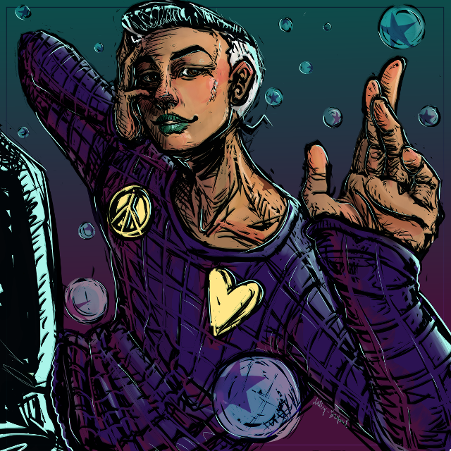 Man space suit peace sign free wallpaper for tablet - medium preview image