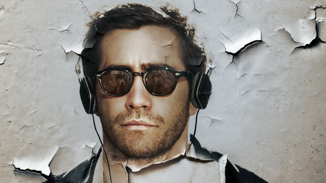 Man headphones jacket torn wall free wallpaper for desktop - medium preview image
