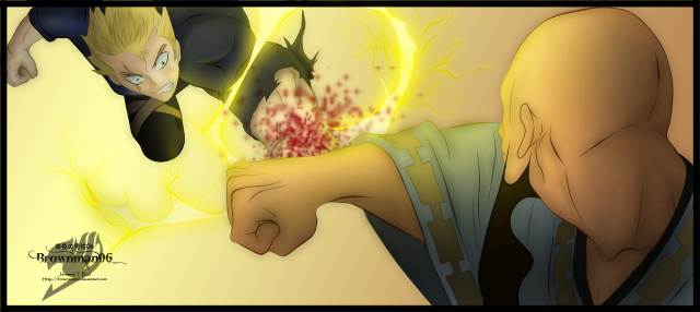 Man pointing knife demon arm free wallpaper for desktop - medium preview image