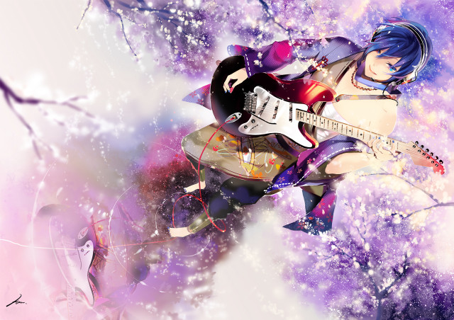 Girl guitar guy guitar air free wallpaper for desktop - medium preview image