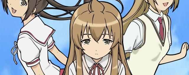 Anime girls long hair school #4 free wallpaper for desktop - medium preview image